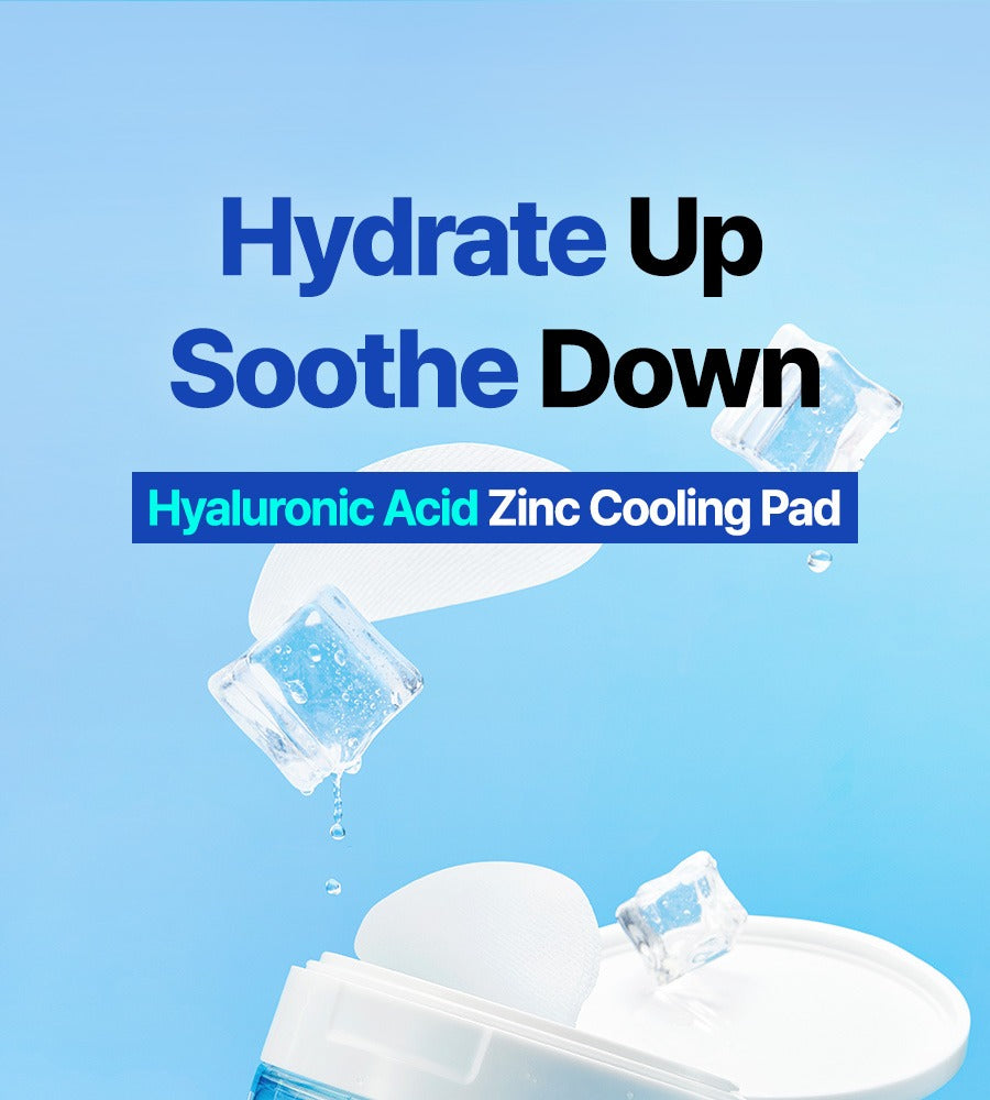 Isntree Ultra-Low Molecular Hyaluronic Acid Zinc Cooling Pad 150ml (60 pads)