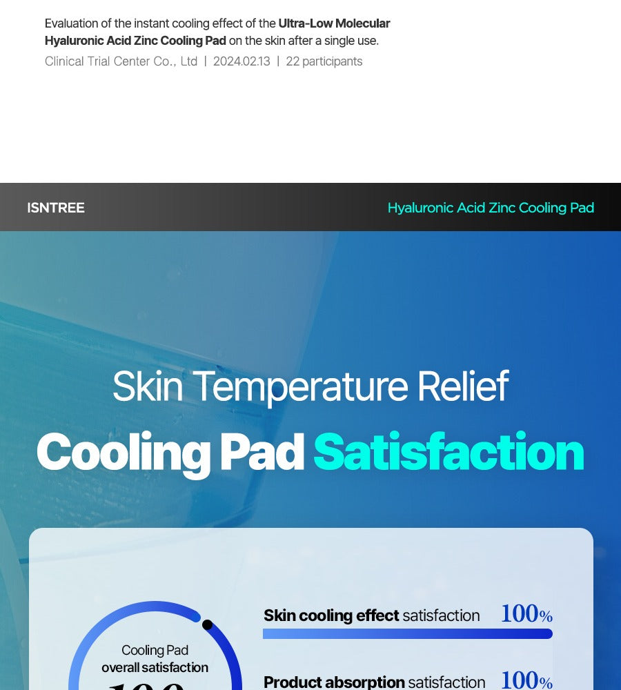 Isntree Ultra-Low Molecular Hyaluronic Acid Zinc Cooling Pad 150ml (60 pads)