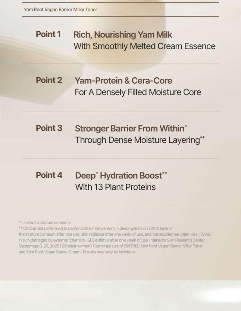 Isntree Yam Root Vegan Barrier Milky Toner 200ml
