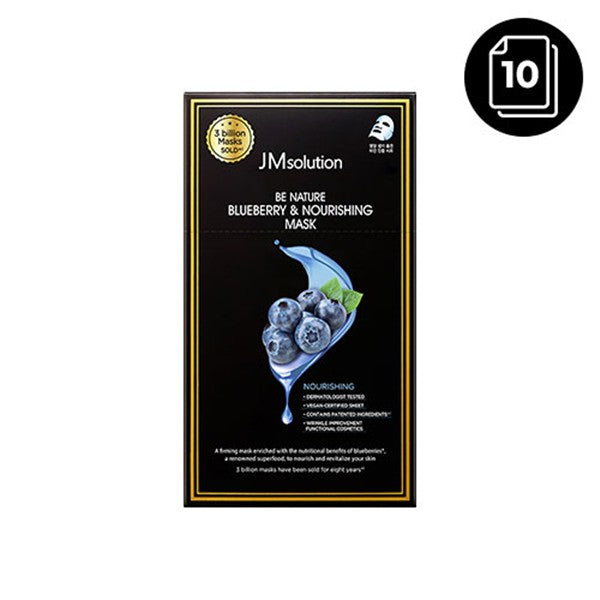 JMsolution Be Nature Blueberry & Nourishing Mask 10 sheets