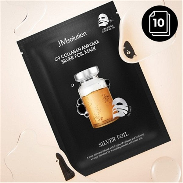 JMsolution C9 Collagen Ampoule Silver Foil Mask 10 masks