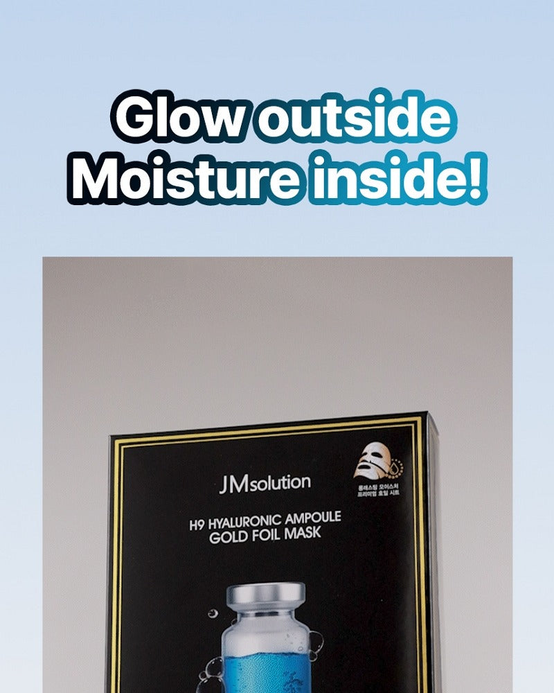 JMsolution H9 Hyaluronic Ampoule Gold Foil Mask (10 Sheets)