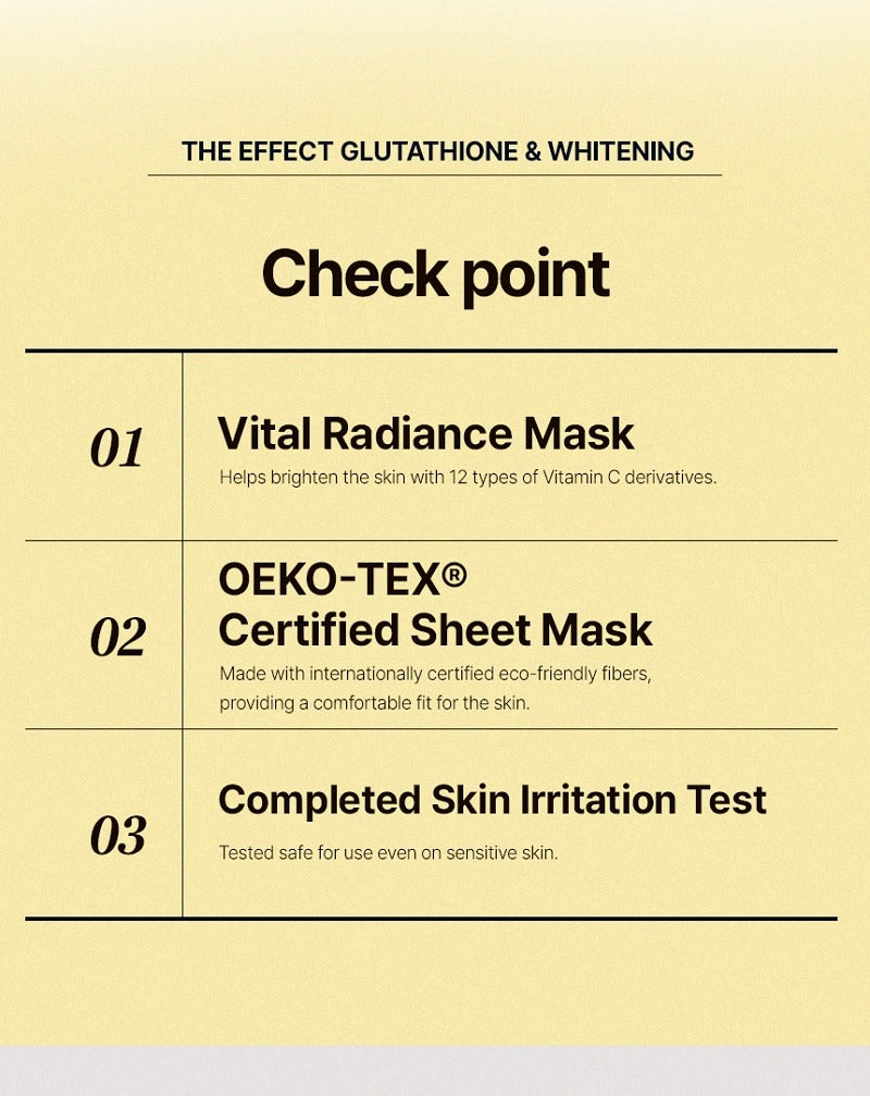 JMsolution The Effect Glutathione & Whitening Mask 10 sheets