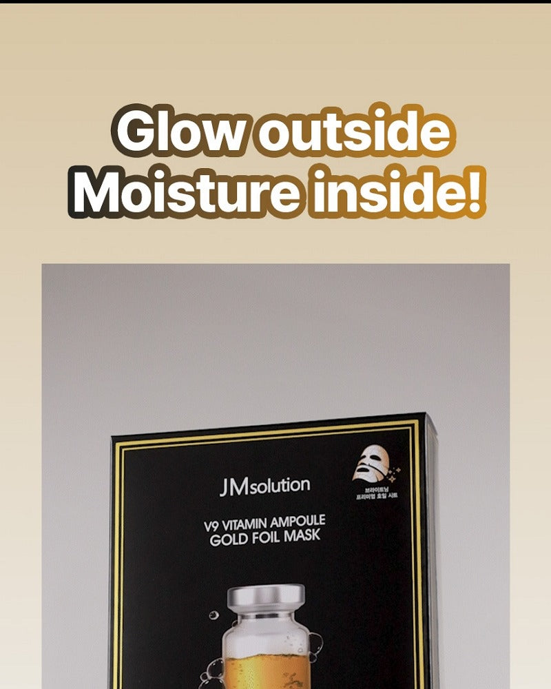 JMsolution V9 Vitamin Ampoule Gold Foil Mask 10 sheets