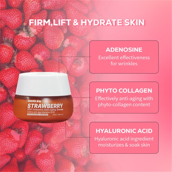 KIKIGLOW Strawberry SOS Intensive Anti-Aging Cream 55ml