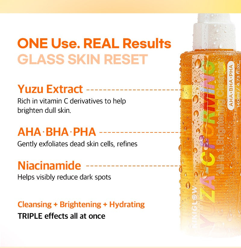 KIKIGLOW YUZA-C Forming All-in-1 Brightening Cleanser 140ml