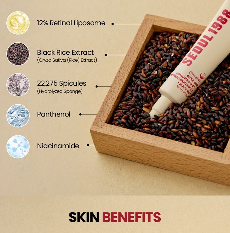 KSECRET Seoul 1988 Advanced Shot: Retinal Liposome 12% + Black Rice 15ml