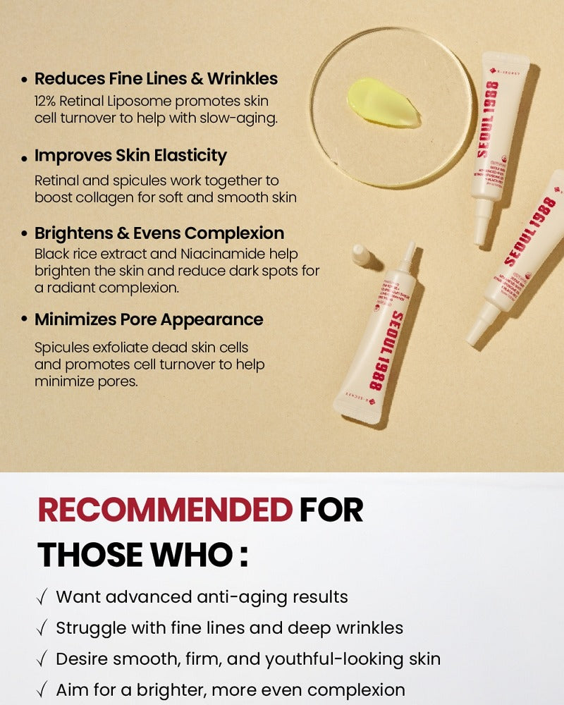 KSECRET Seoul 1988 Advanced Shot: Retinal Liposome 12% + Black Rice 15ml