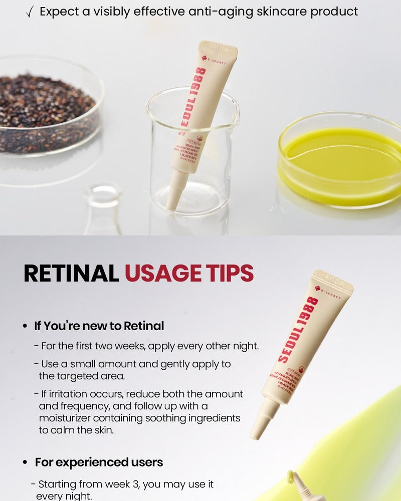 KSECRET Seoul 1988 Advanced Shot: Retinal Liposome 12% + Black Rice 15ml