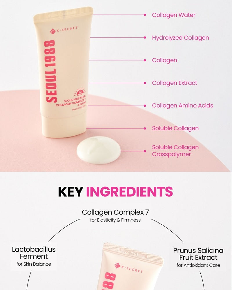 KSECRET SEOUL 1988 Sun Collagen Complex 7 + Plum 50ml