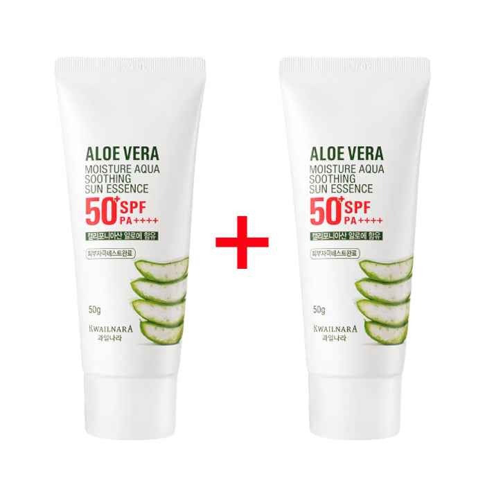 KWAILNARA Aloe Vera Moisture Aqua Soothing Sun Essence 50g x 2ea (SPF50+ PA++++)
