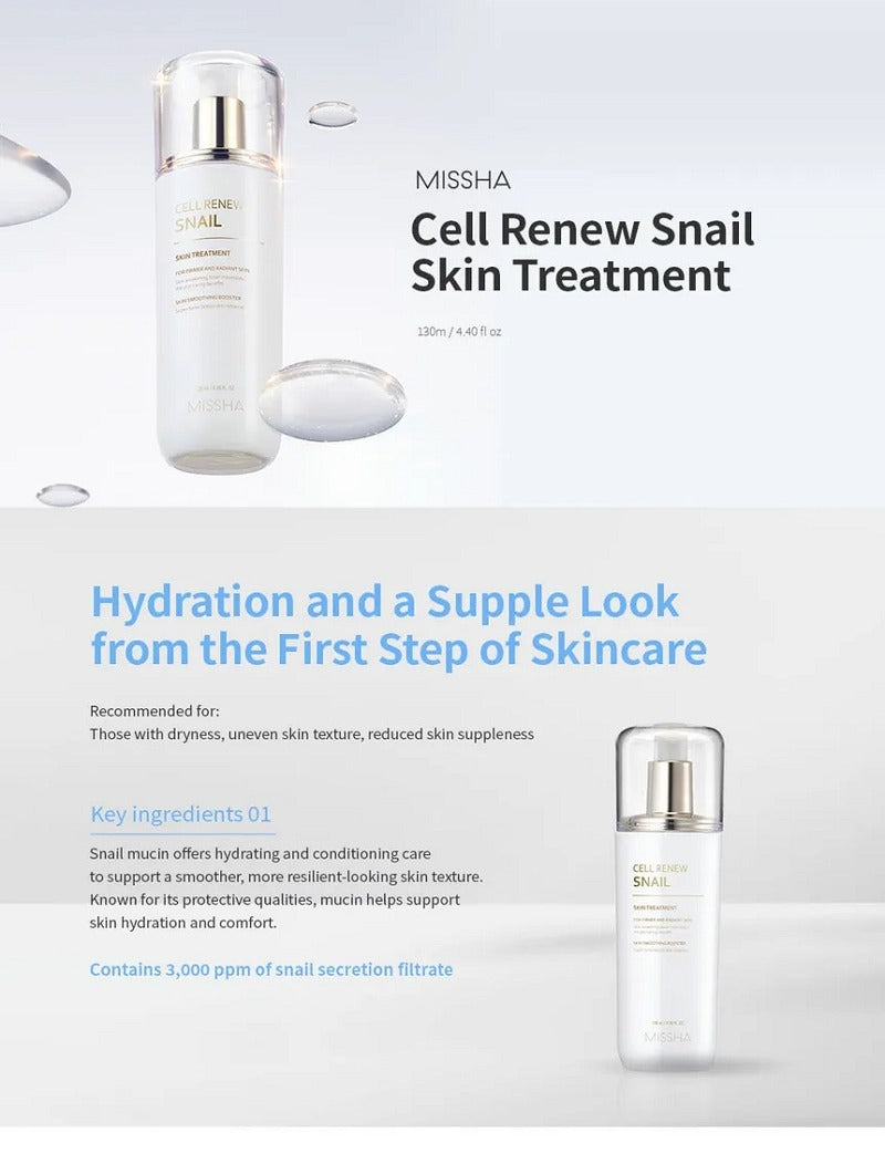 MISSHA Cell Renew Snail Skin Treatment 130ml