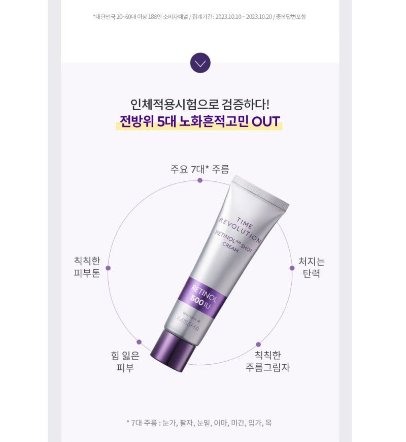 MISSHA Time Revolution Retinol 500 Shot Cream 60ml