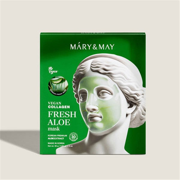 Mary&May Vegan Collagen Fresh Aloe Mask 30g x 4