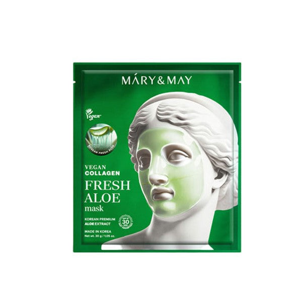 Mary&May Vegan Collagen Fresh Aloe Mask 30g x 4