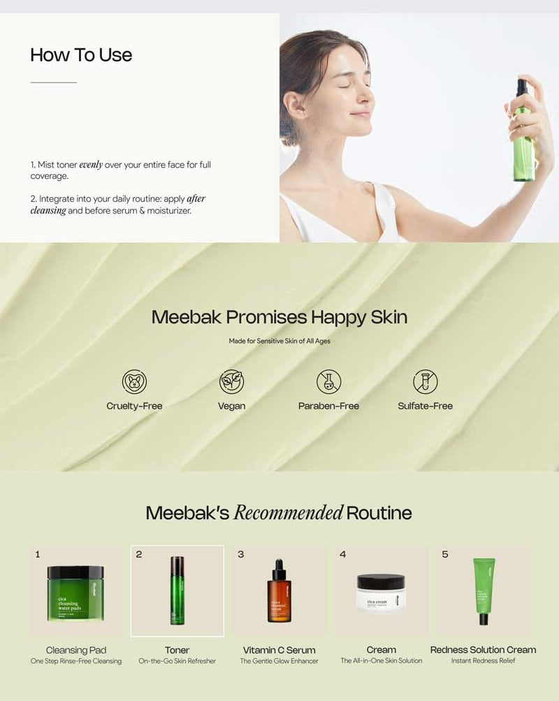 Meebak Cica Toner 120ml