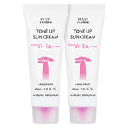 NATURE REPUBLIC UV Cut Baobab Tone Up Sun Cream SPF50+ PA++++ 40ml*2EA