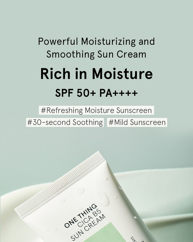 One Thing Cica B5 Sun Cream SPF50+ PA++++ 50ml