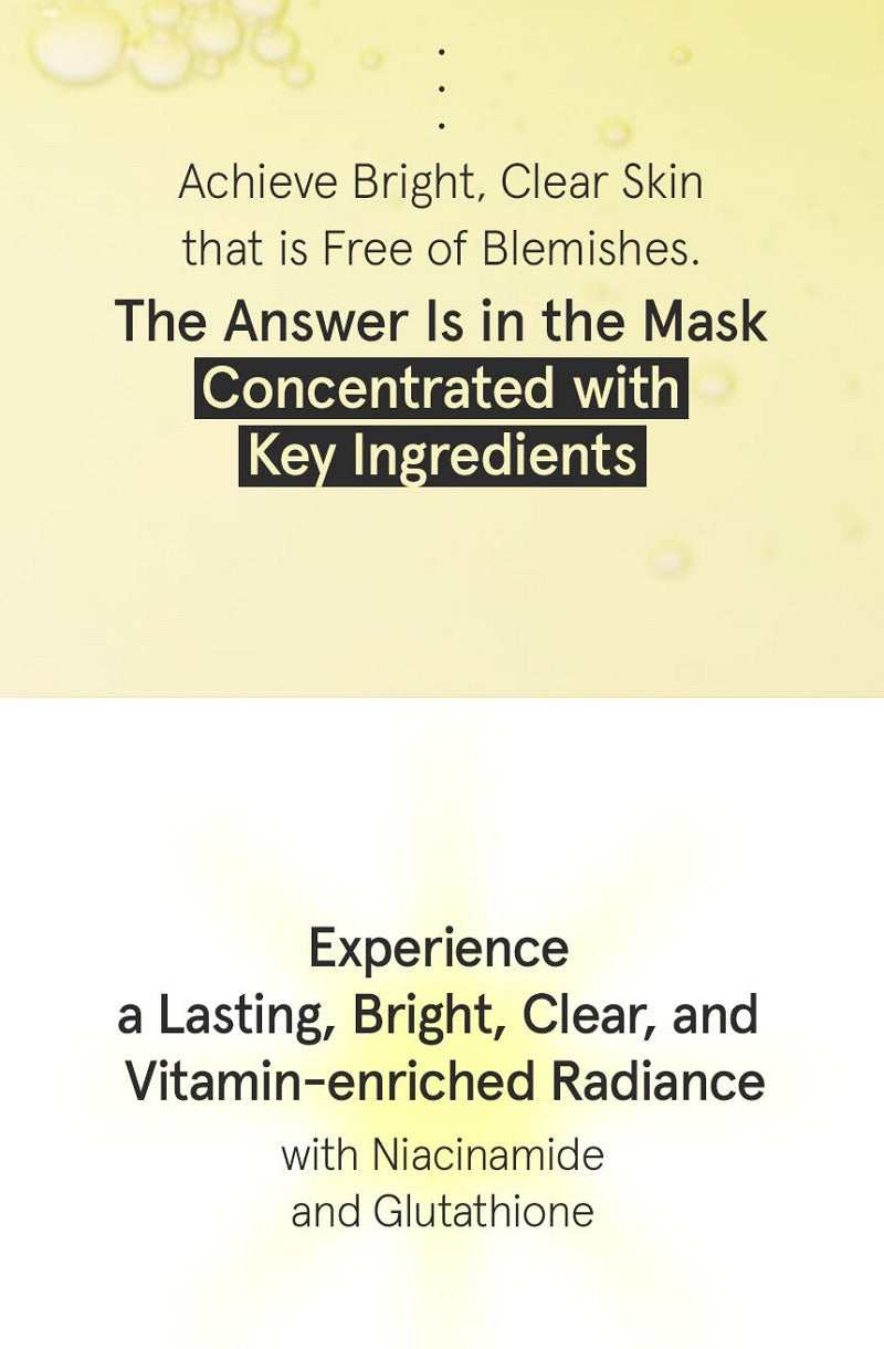ONE THING Niacinamide Glutathione Mask 115ml (7 Sheets)