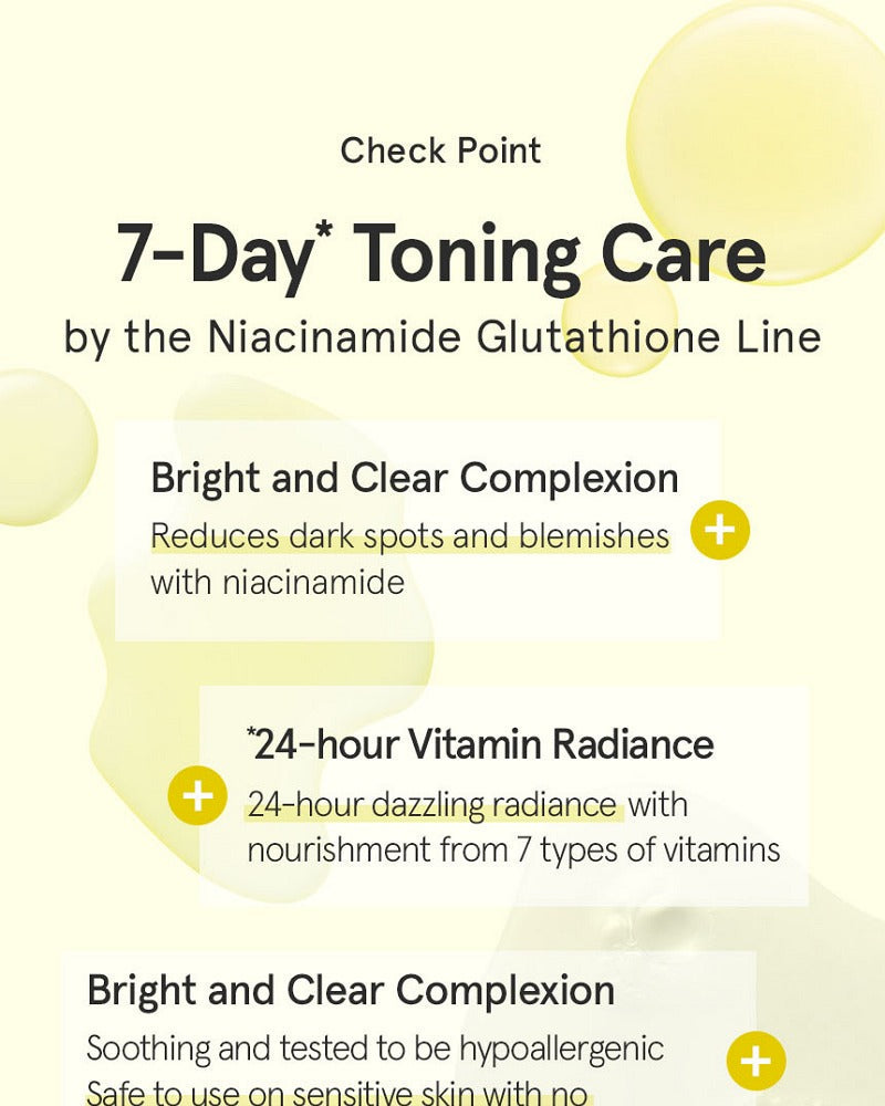 ONE THING Niacinamide Glutathione Mask 115ml (7 Sheets)