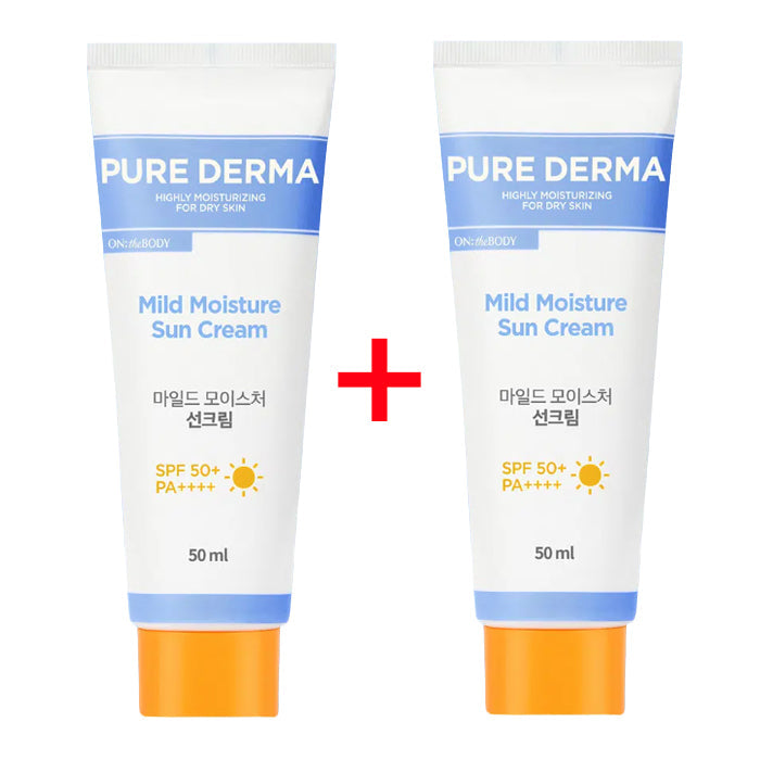 ON THE BODY Pure Derma Mild Moisture Sun Cream 50ml x 2ea (SPF50+ PA++++)