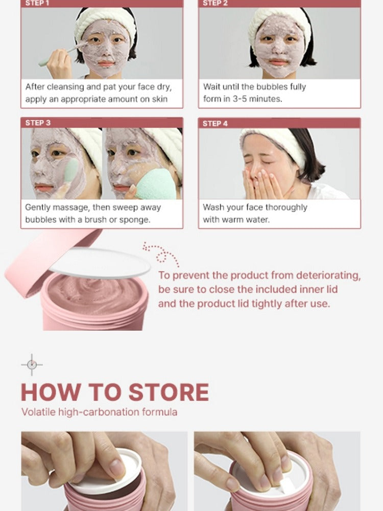 P.CALM Red Rice Bubble Deep Mask 90g