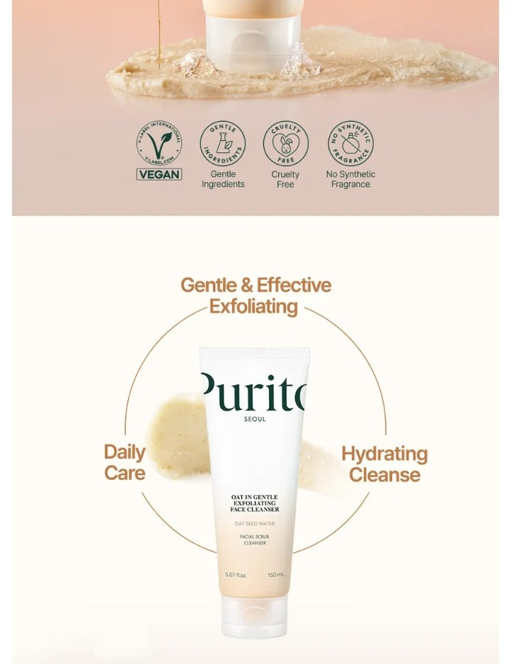 PURITO Oat In Gentle Exfoliating Face Cleanser 150ml