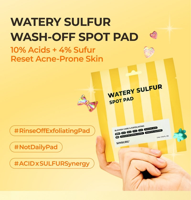 SINSURU Watery Sulfur Spot Pad 5ml x 8