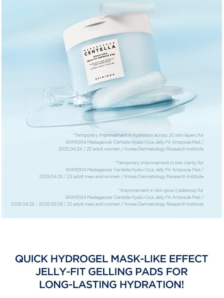 SKIN1004 Madagascar Centella Hyalu-Cica Jelly-Fit Ampoule Pad 140ml