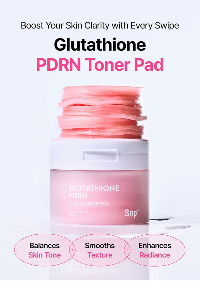 SNP Glutathione PDRN Bright Turn-On Pad 170ml (60pads)