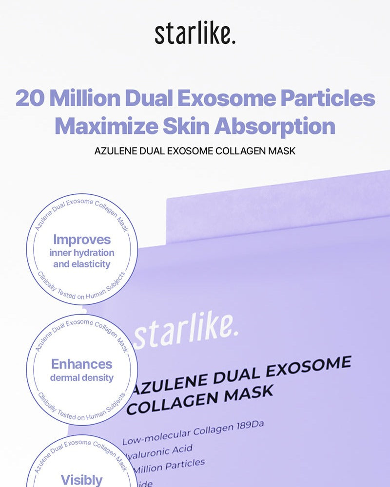 STARLIKE Azulene Dual Exosome Collagen Mask — 5 Sheets