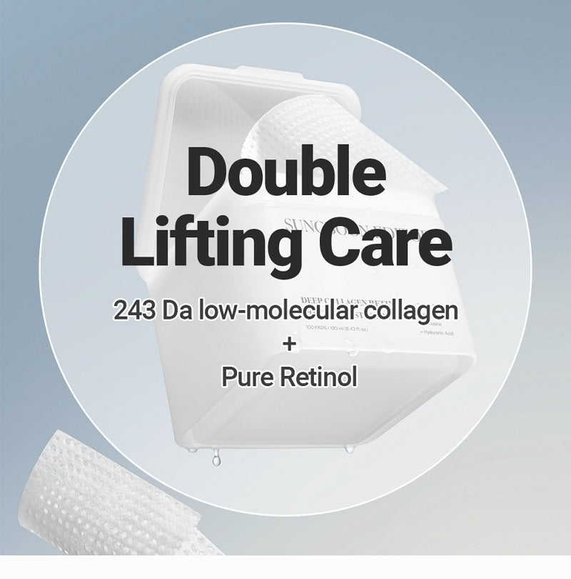Sungboon Editor Deep Collagen Retinol Power Boosting Pad 190ml (100 Pads)