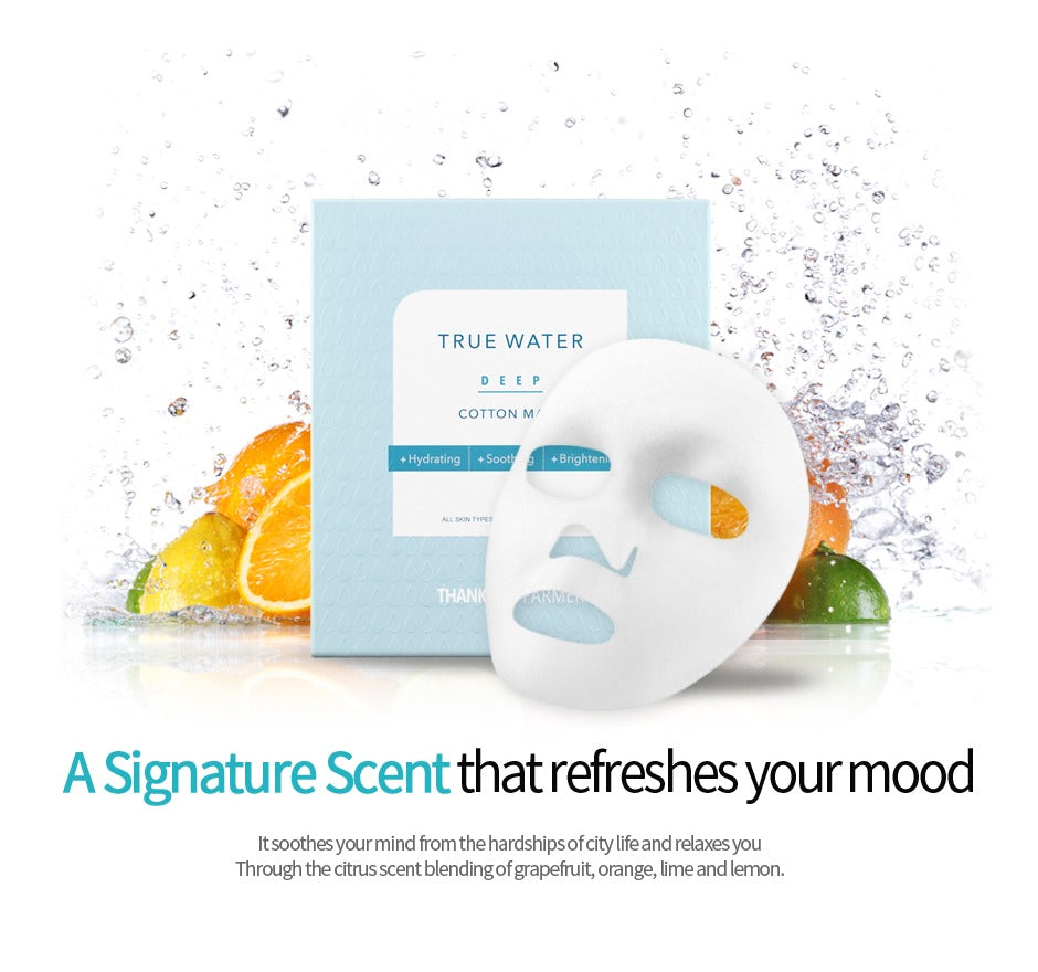 Thank You Farmer True Water Deep Cotton Mask (5 Sheets)