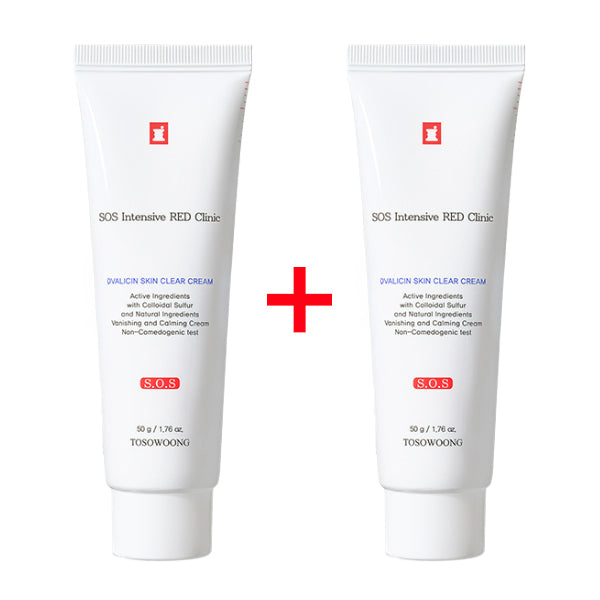 TOSOWOONG SOS Intensive RED Clinic Ovalicin Skin Clear Cream 50g x 2ea