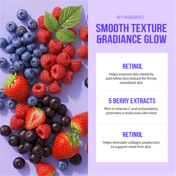 Tovegan Colorfood Series Purple Berry Retinol Gel Mask 30g x 4
