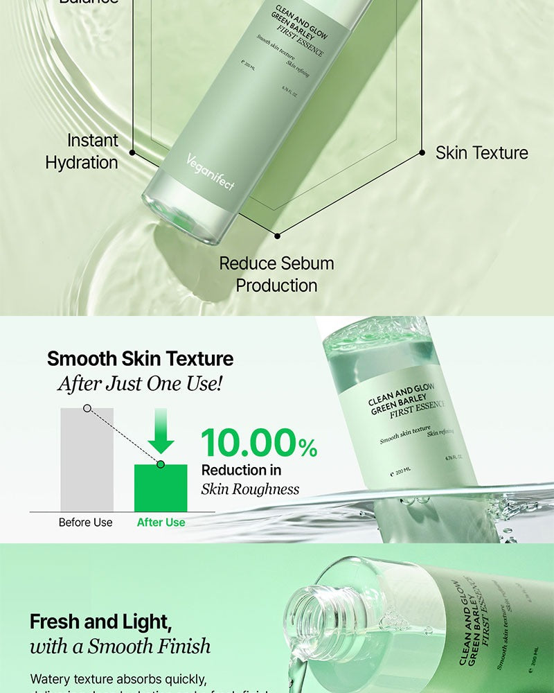 VEGANIFECT Clean and Glow Green Barley First Essence 200ml