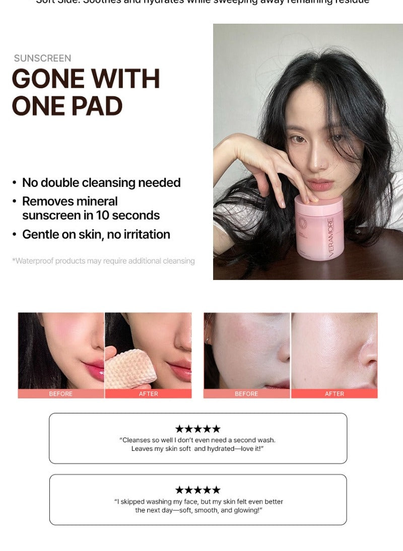 VERAMORE Rose & Tea Tree Daily Cleansing Pad 70 Pads
