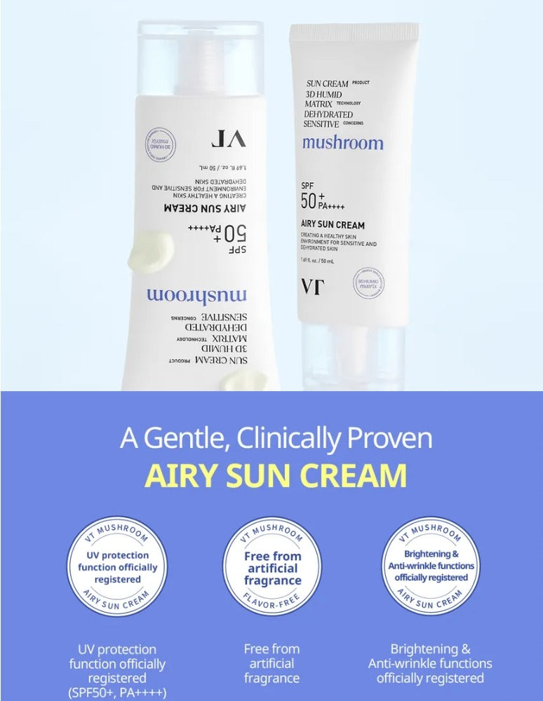 VT Airy Sun Cream SPF50+ PA++++ 50ml