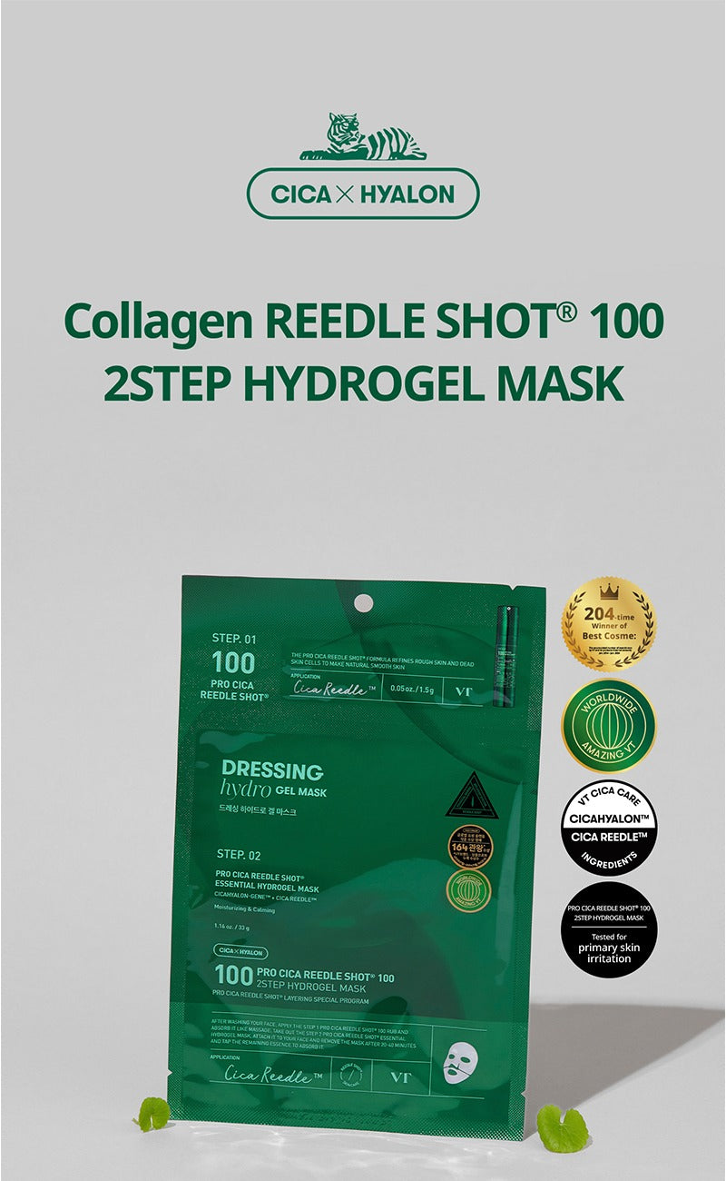 VT Pro Cica Reedle Shot 100 2-Step Hydrogel Mask (4 Pack)