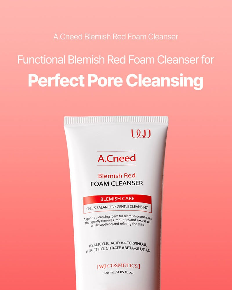 WJ A.Cneed Blemish Red Foam Cleanser 120ml