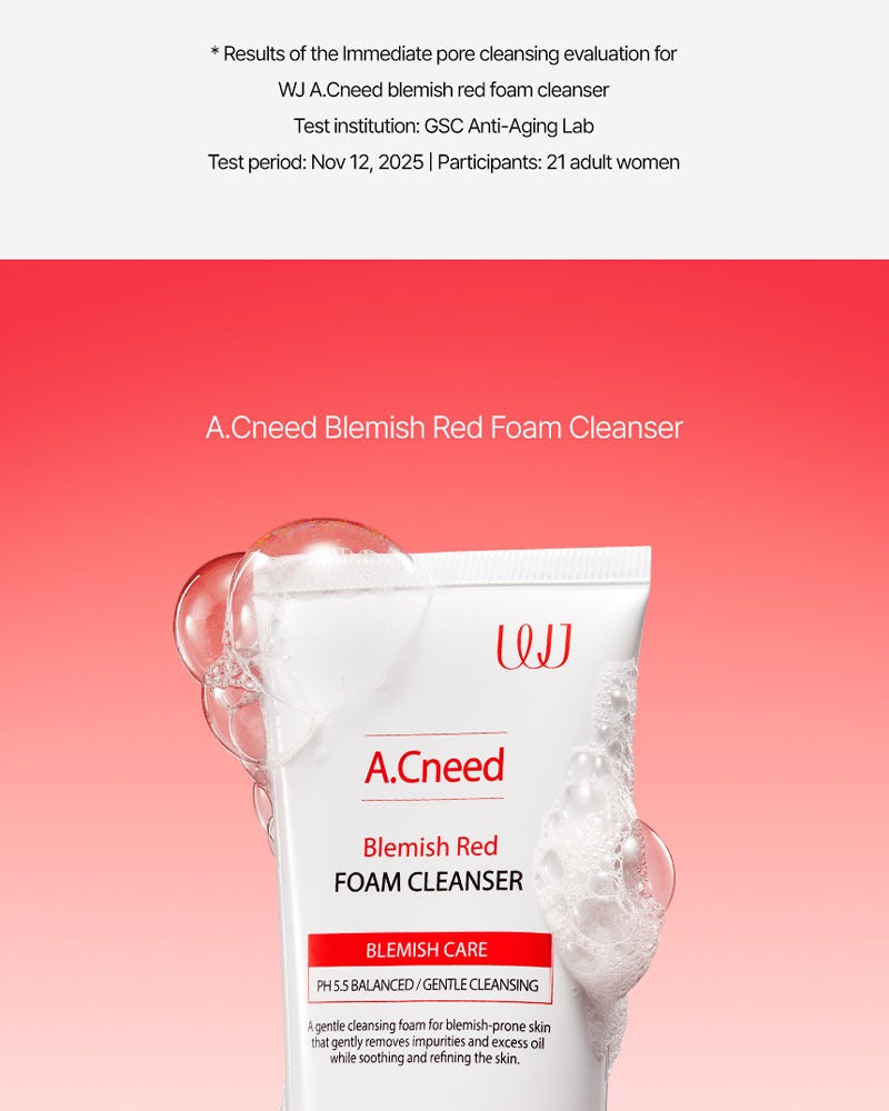 WJ A.Cneed Blemish Red Foam Cleanser 120ml