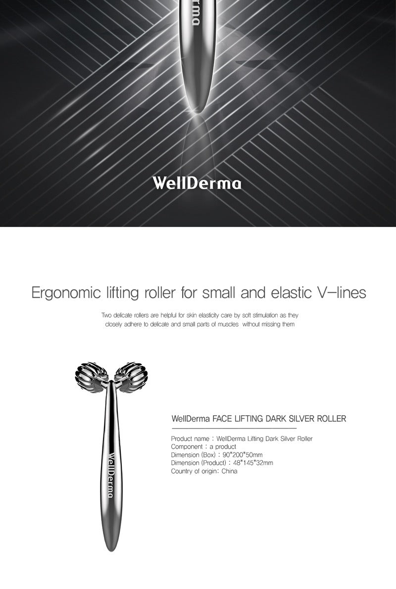 WellDerma Face Lifting Roller Dark Silver 1 piece