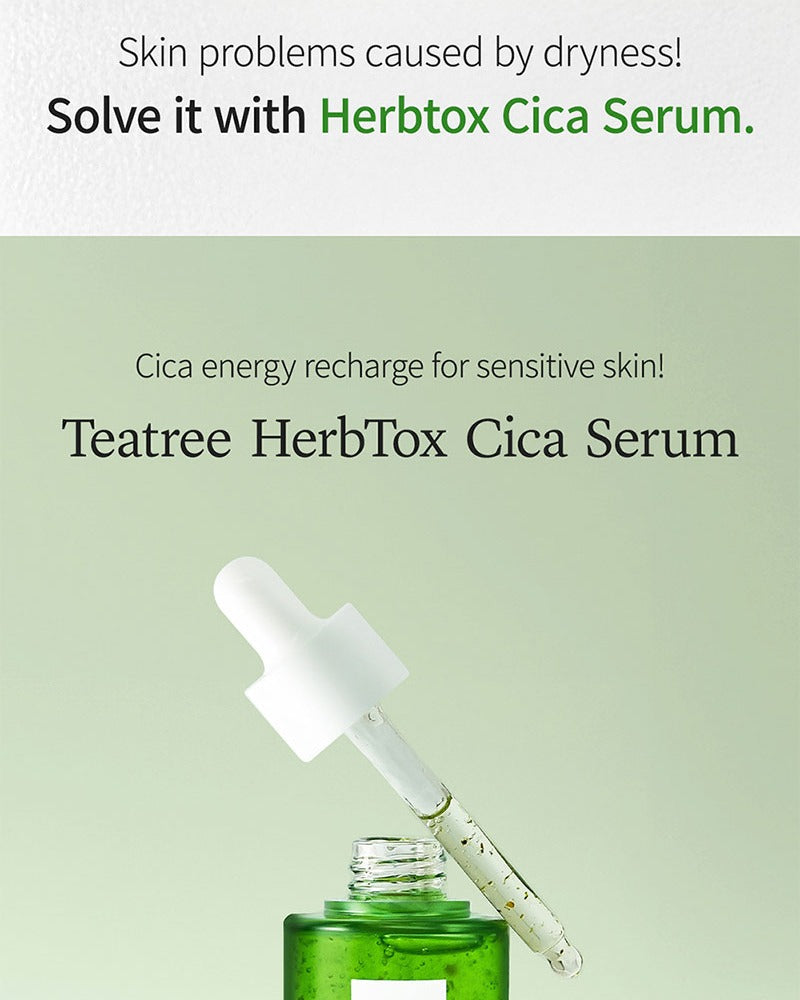 WellDerma Herb Tox Cica Serum 50ml & Mini Roller 1ea
