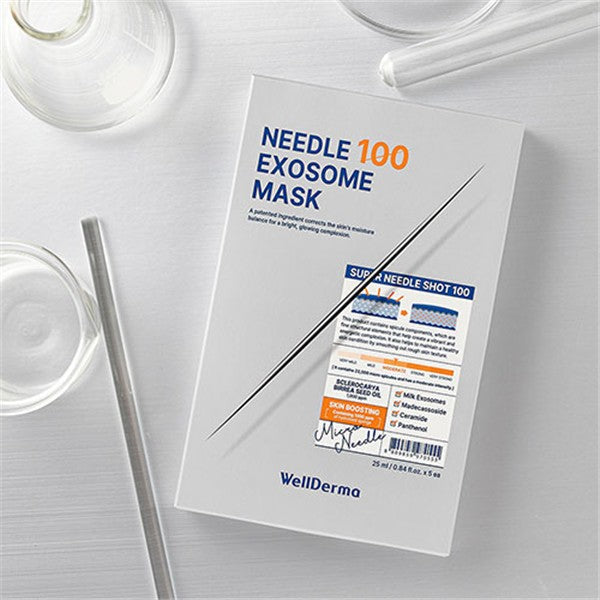 WellDerma Needle 100 Exosome Mask Pack (5 Sheets)