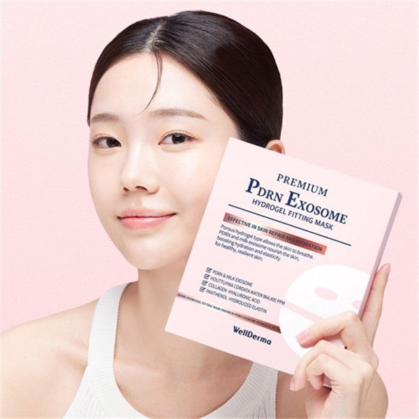 WellDerma PDRN Exosome Hydrogel Fitting Mask 30g × 4 Sheets