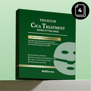 WellDerma Premium Cica Treatment Repair Fitting Mask 4 sheets