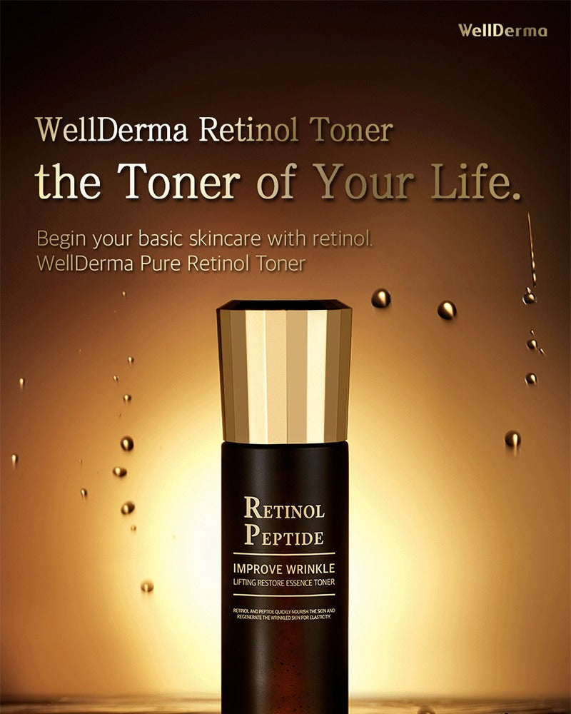 WellDerma Retinol Peptide Lifting Restore Essence Toner 150ml