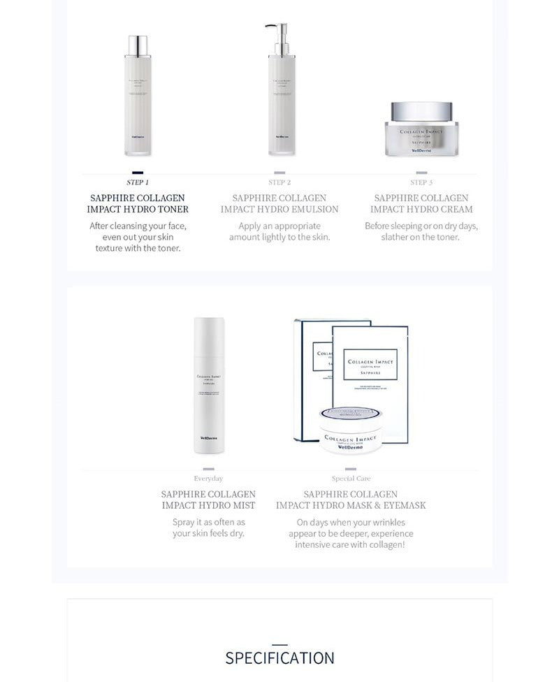 WellDerma Sapphire Collagen Impact Hydro Toner 100ml