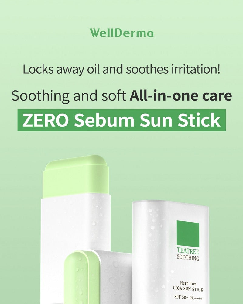 WellDerma Tea Tree Herb Tox Cica Sun Stick 19g