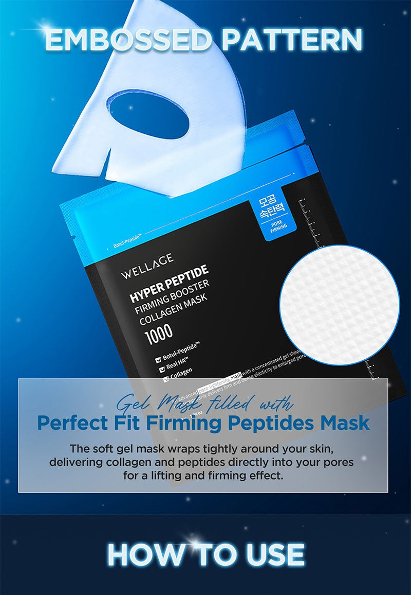 Wellage Hyper Peptide Firming Booster Collagen Mask (5 Sheets)